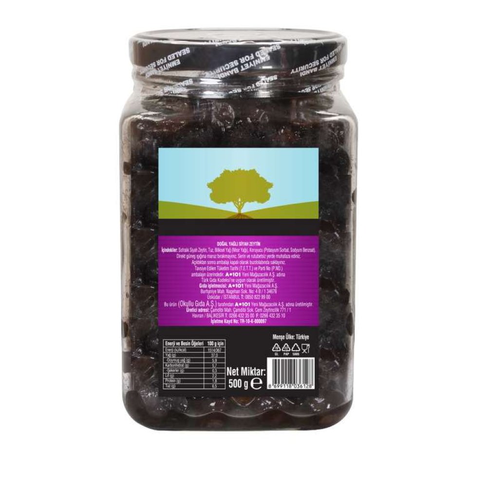Zeo Siyah Zeytin L-m 500 G