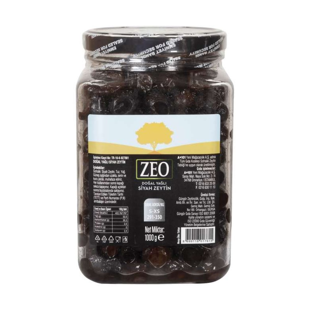 Zeo Siyah Zeytin S-xs 1000 G