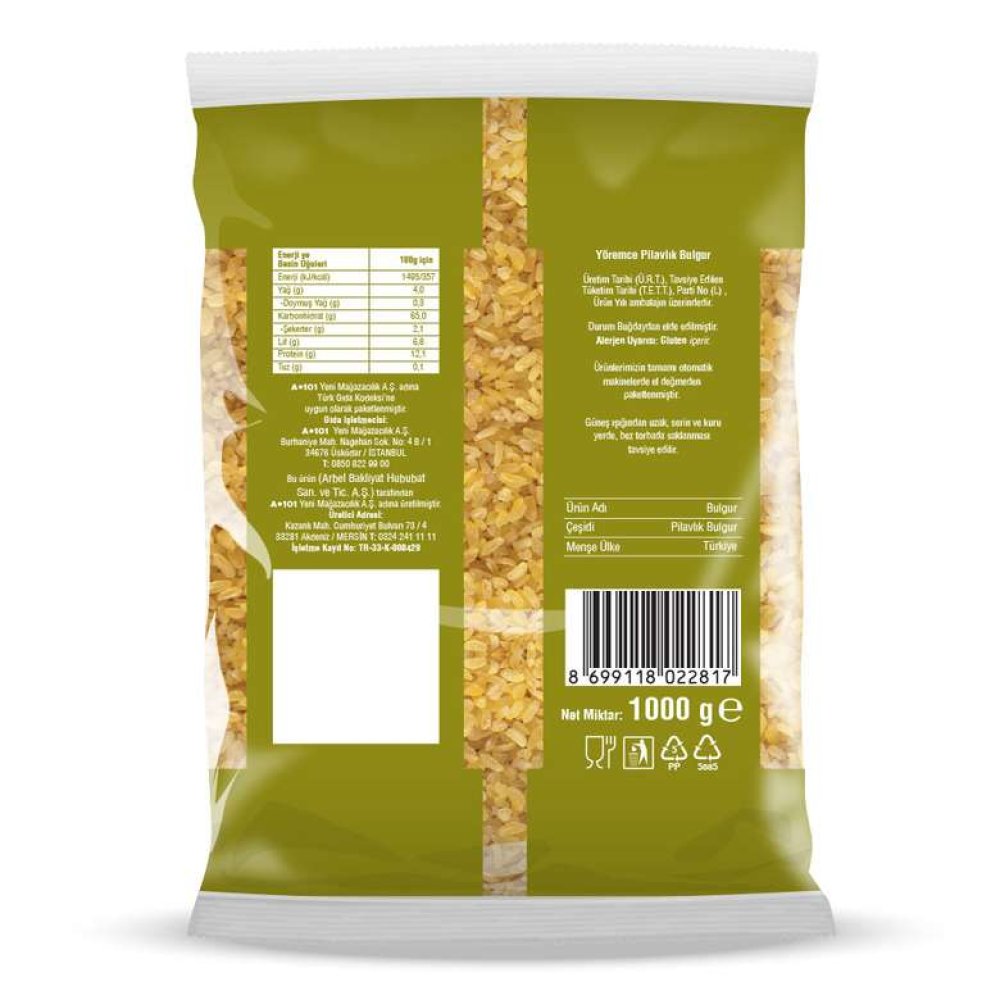 Yöremce Bulgur Pilavlık 1000 G