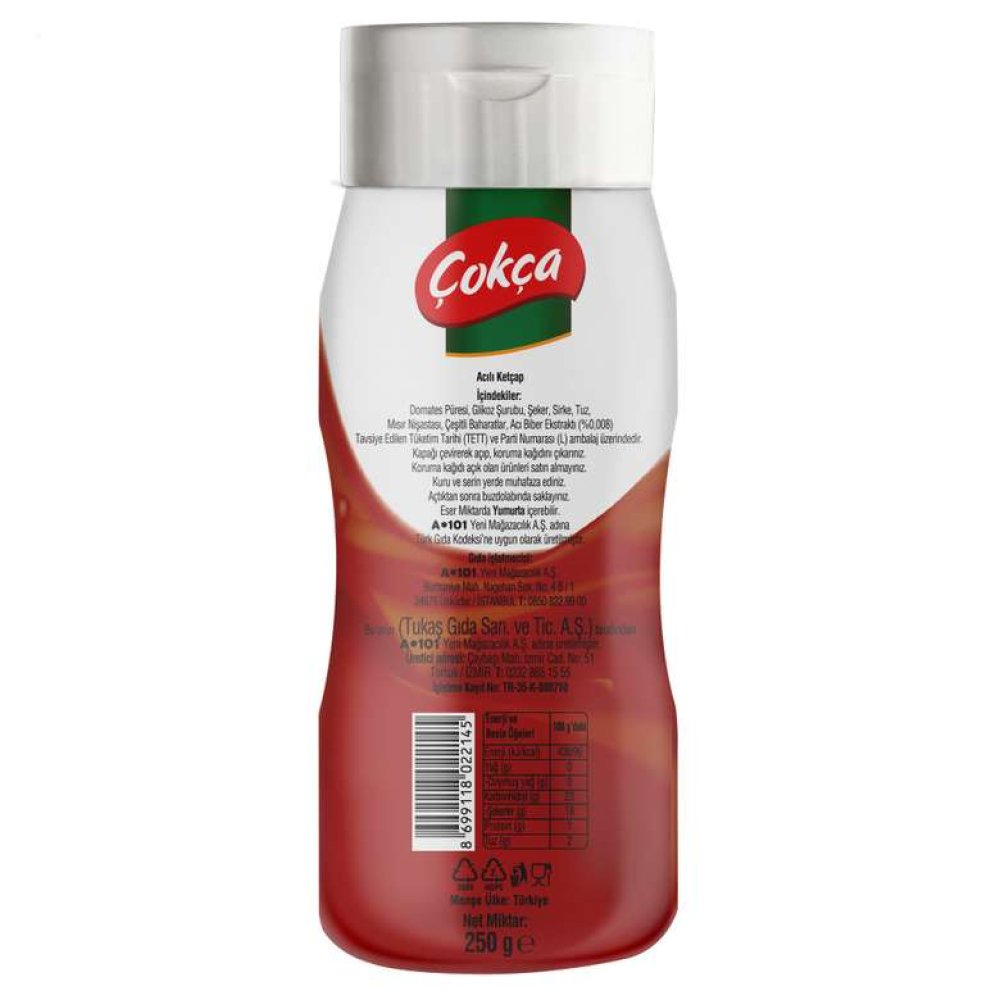 Çokça Ketçap Acı 250 G