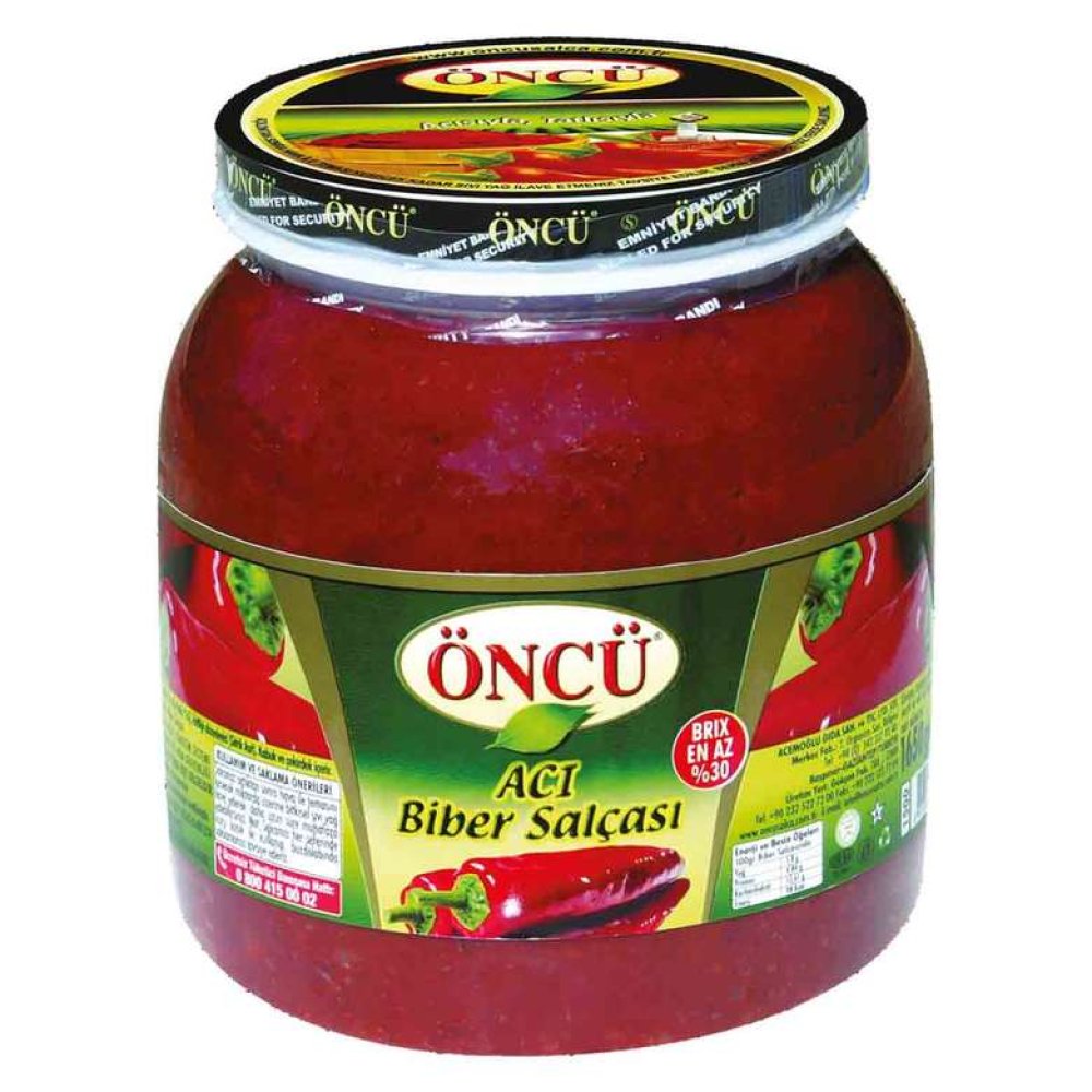 Öncü Salça Biber Acı 1650 g