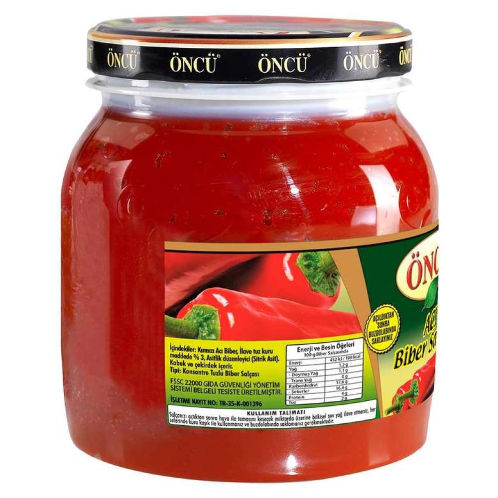 Öncü Salça Biber Acı 1650 g