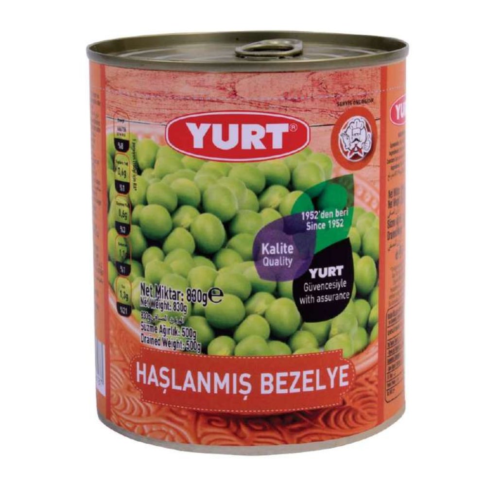 Yurt Konserve Bezelye 830 G