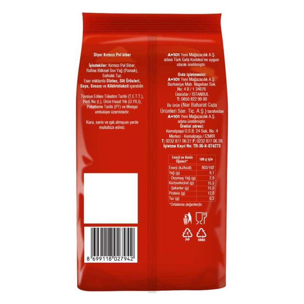 Diyar Baharat Pul Biber 250 G