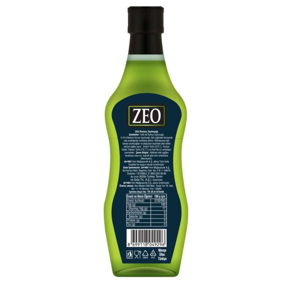 Zeo Zeytinyağı Riviera 2 L