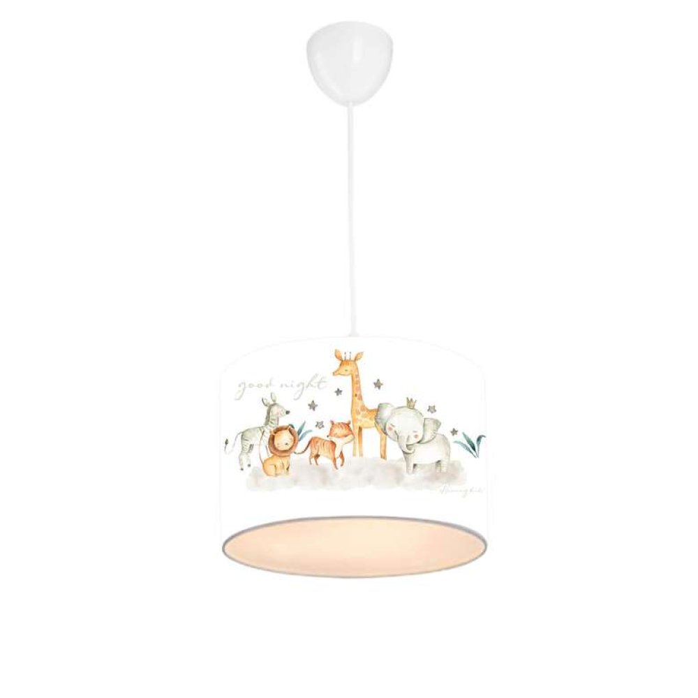 Homing Kids Kumaş Baskılı Sarkıt Avize AYD-2918