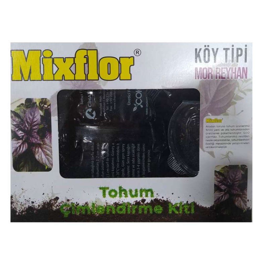 Mixflor Tohum Çimlendirme Kit-mor Reyhan
