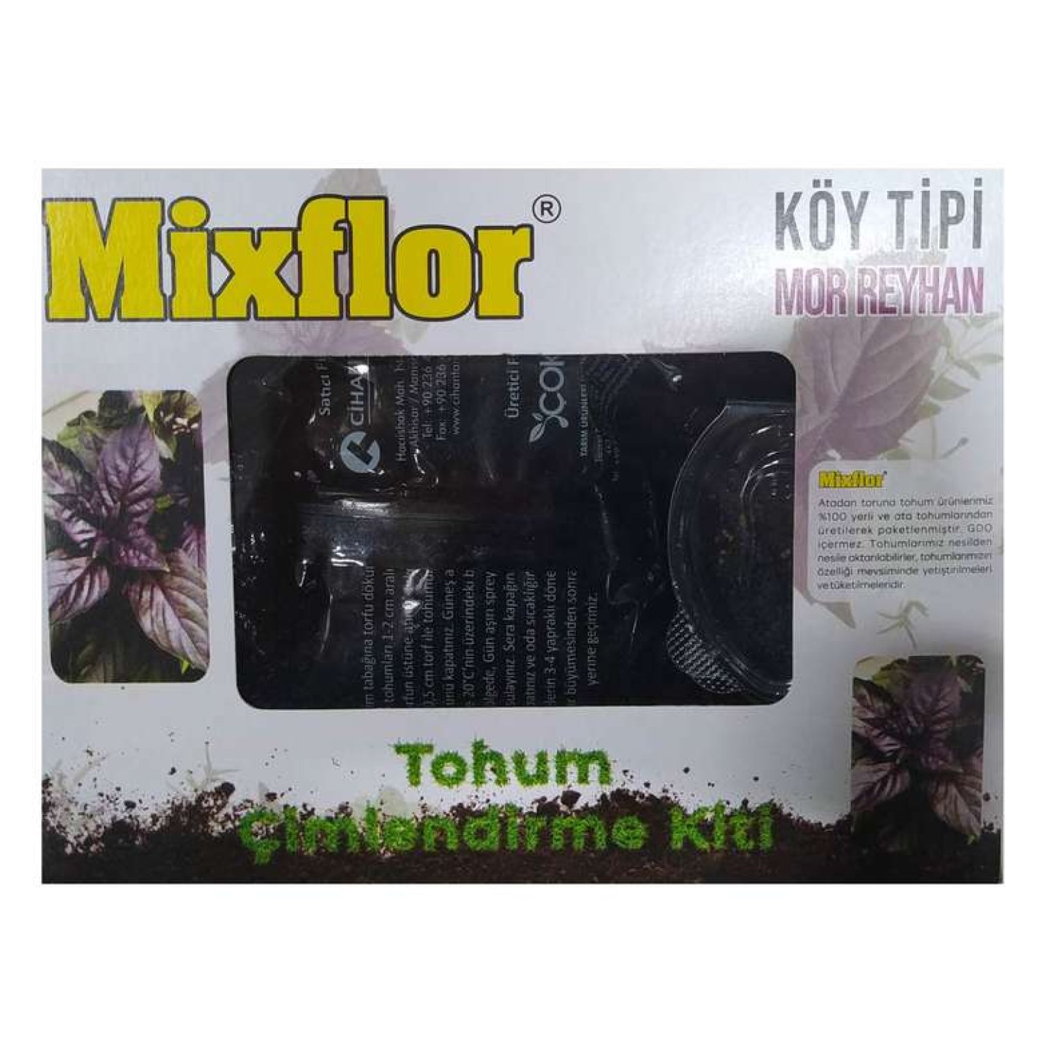 Mixflor Tohum Çimlendirme Kit-mor Reyhan