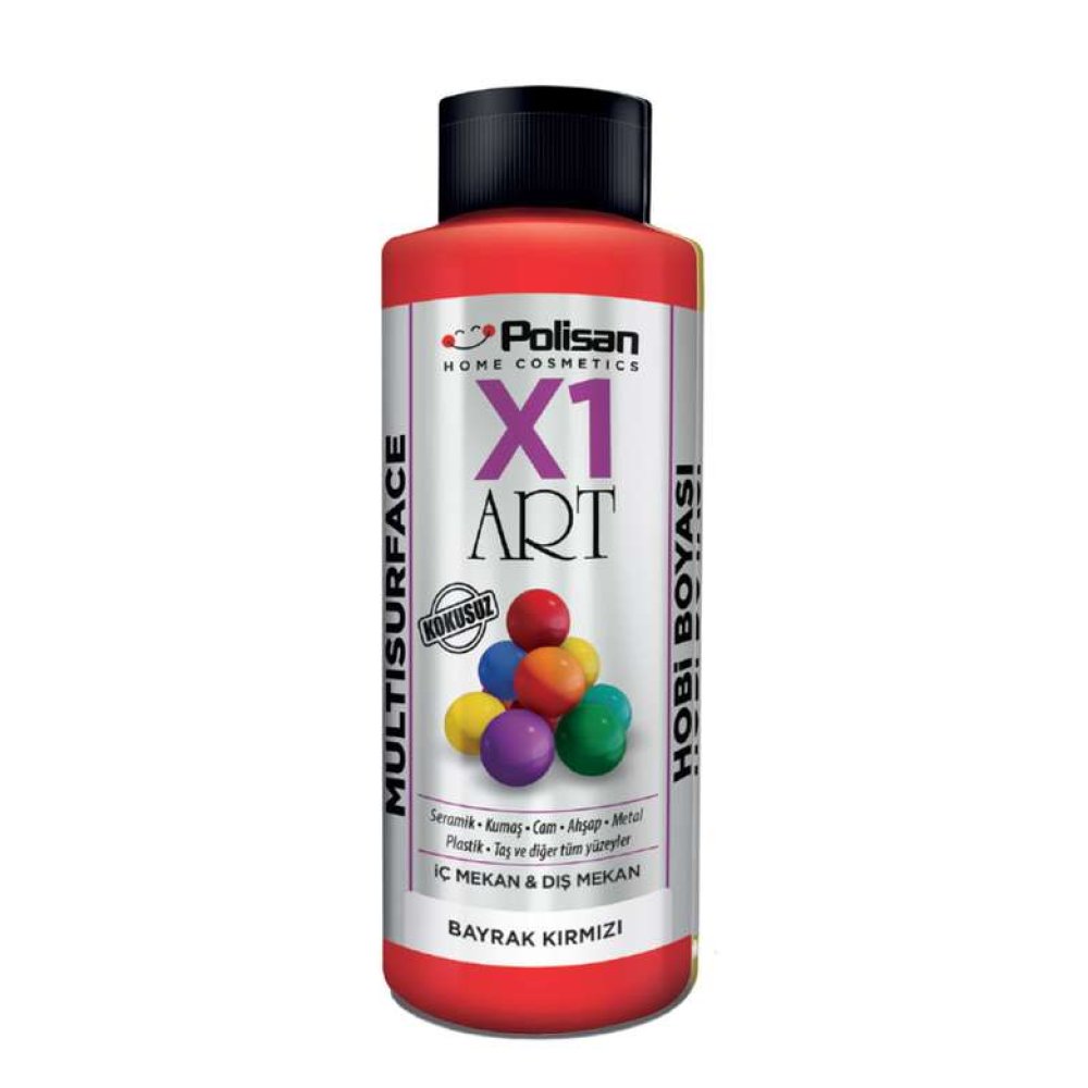 Polisan X1 Art Multisurface Boya Kırmızı 120 ml