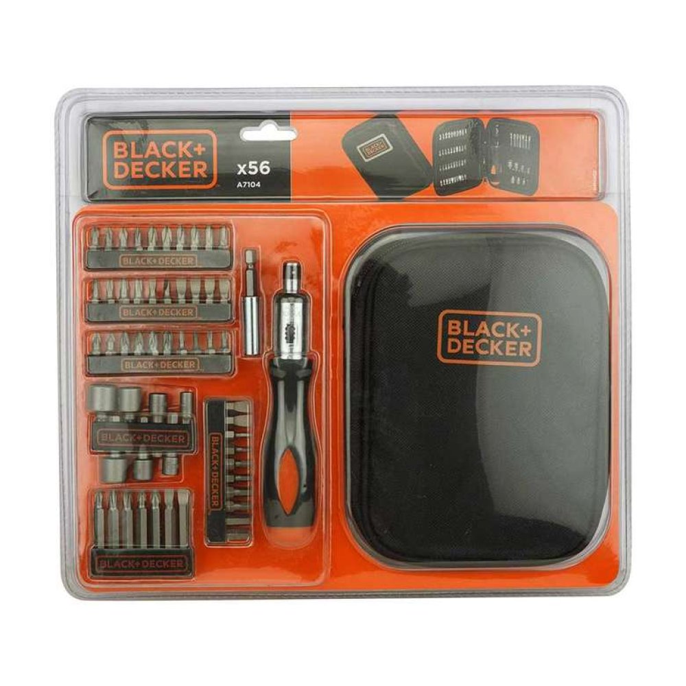 Black&Decker A7104 Cırcır Tornavida Seti 56 Parça
