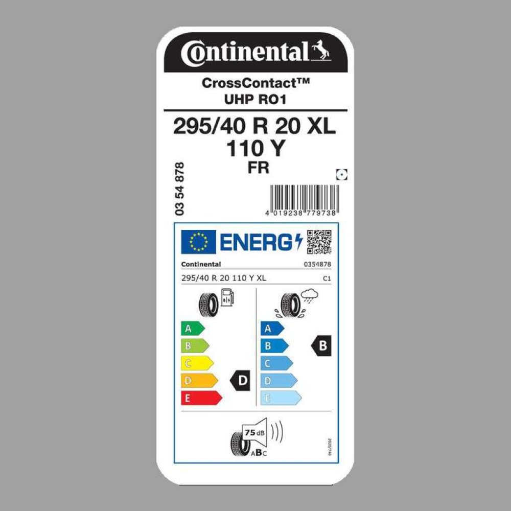 Continental 295/40R20 110Y XL Fr CrossContact Uhp Ro1 Oto Yaz Lastiği (Üretim Tarihi: 38.Hafta 2021)