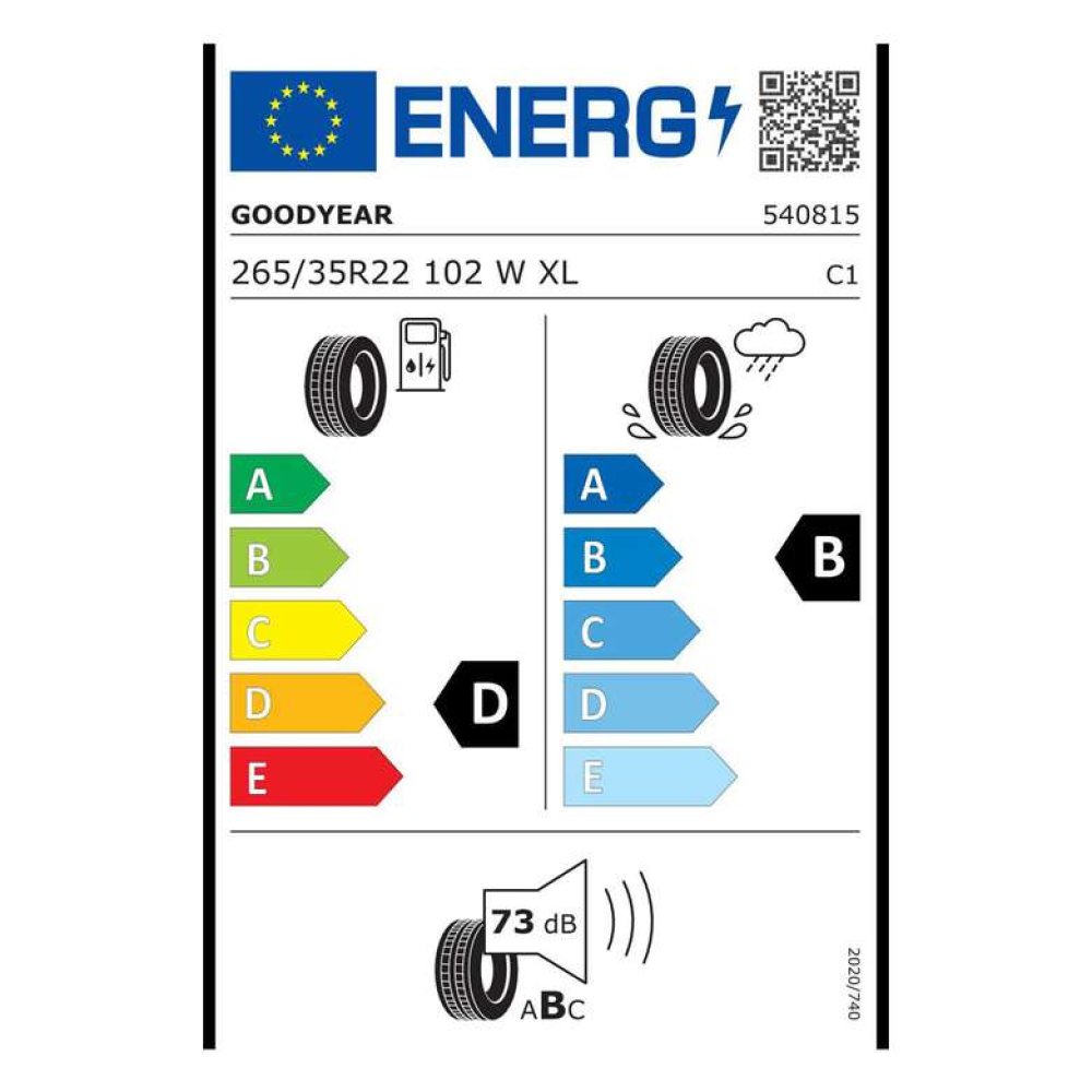 Goodyear 265/35 R22 102W Eag F1 Asy 3 XL FP Yaz Oto Lastiği  (Üretim Tarihi: 18.Hafta 2021)