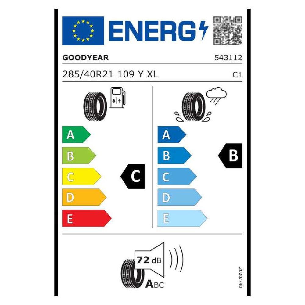 Goodyear 285/40 R21 109Y Eag F1 Asy 3 SUV AO XL FP Yaz Oto Lastiği  (Üretim Tarihi: 49.Hafta 2020)