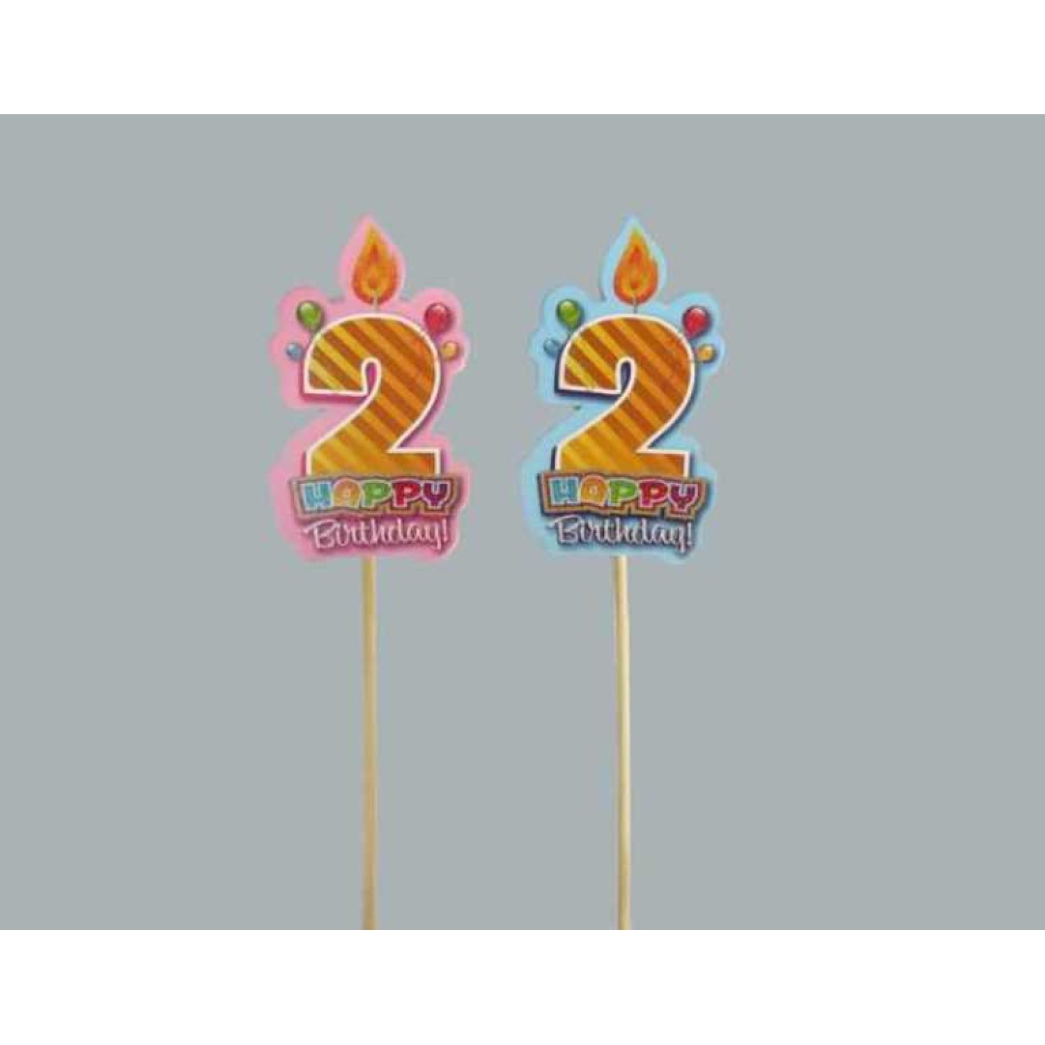 2 Yaş Çubukları Doğum Günü Süsleri