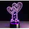 3 Boyutlu Sihirli Led Kalp Lamba
