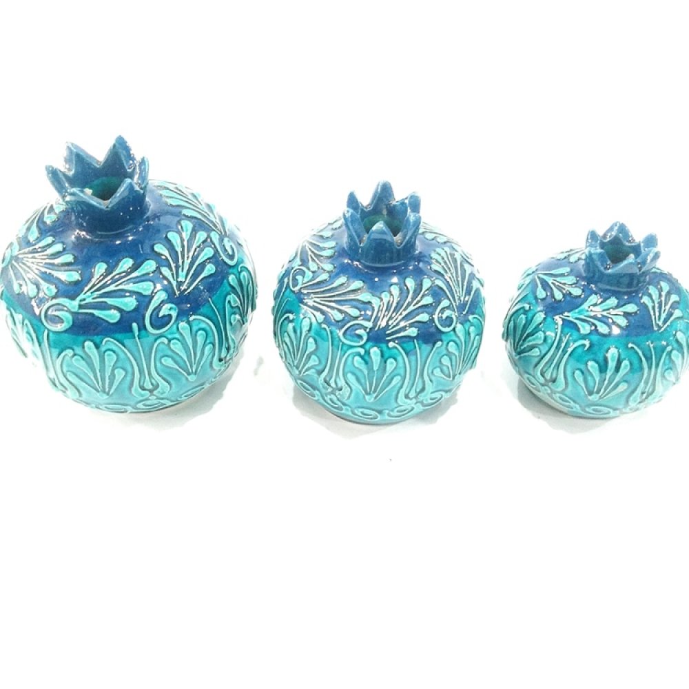 3'lü Seramik Nar Seti Biblo