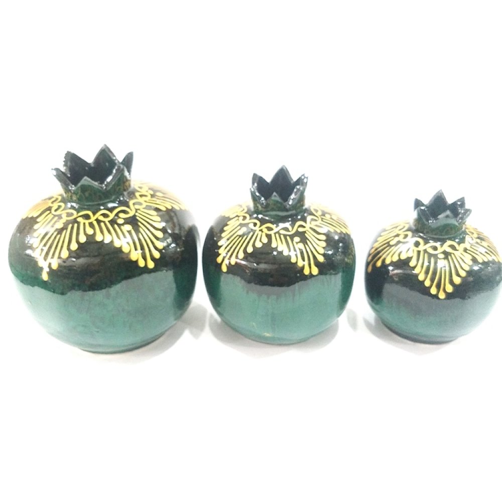 3'lü Seramik Nar Seti Biblo