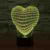 3D Sihirli Kalp Şeklinde Lamba