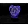 3D Sihirli Kalp Şeklinde Lamba