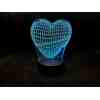 3D Sihirli Kalp Şeklinde Lamba