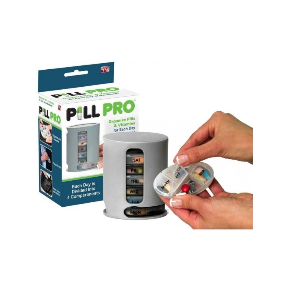 4 Bölmeli Haftalık İlaç Takip Kutusu