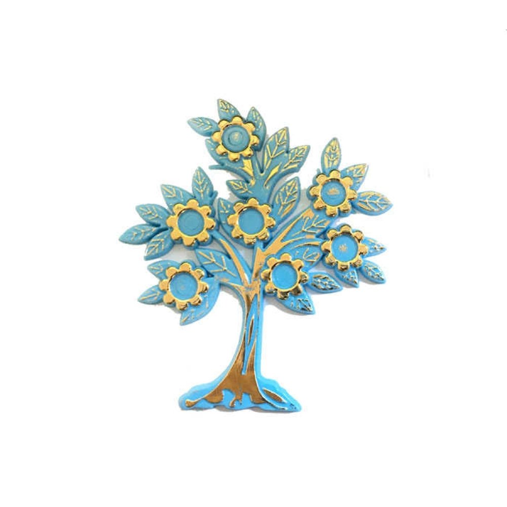 AĞAÇ ÇİÇEKLİ YAPRAKLI PLASTİK MAVİ P10-50