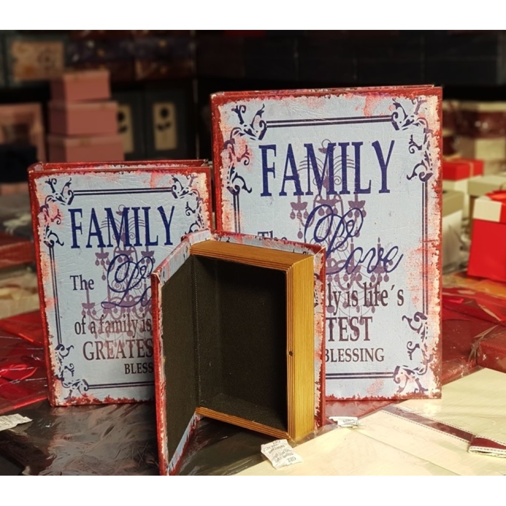 Ahşap Kitap Hediye Kutusu 3 lü Set