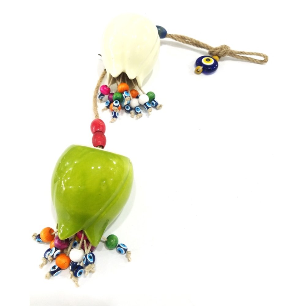 Askılı Seramik Lale Duvar Süsü