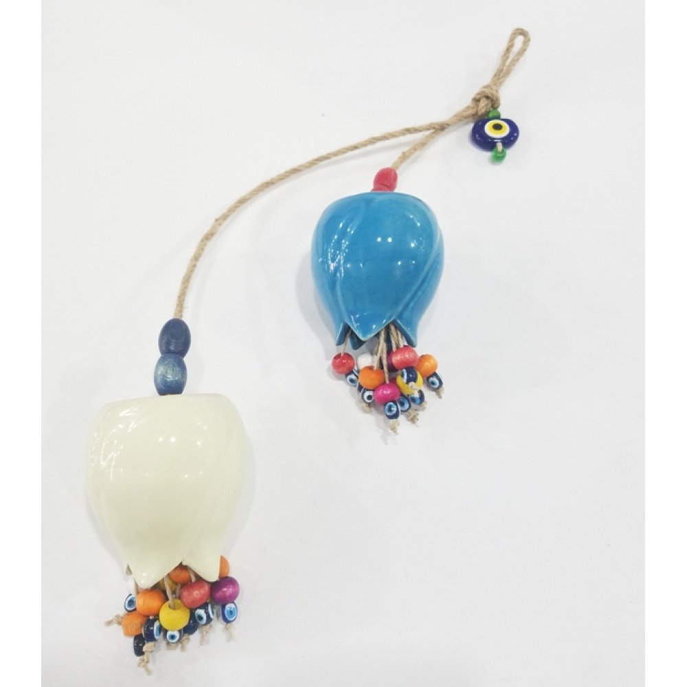 Askılı Seramik Lale Duvar Süsü