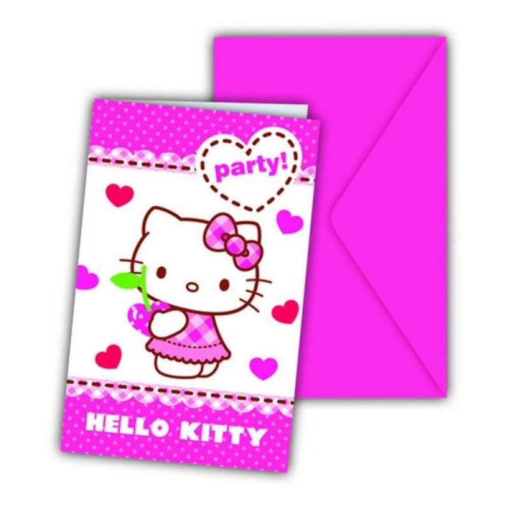 DAVETİYE HELLO KITTY HEARTS PK:6-24