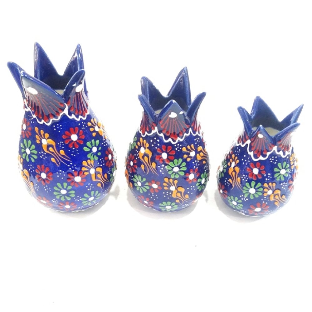 Dekoratif Lale 3'lü Seramik Biblo