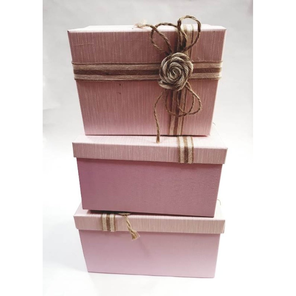 Dikdörtgen Tasarım Hediye Kutuları 3'lü