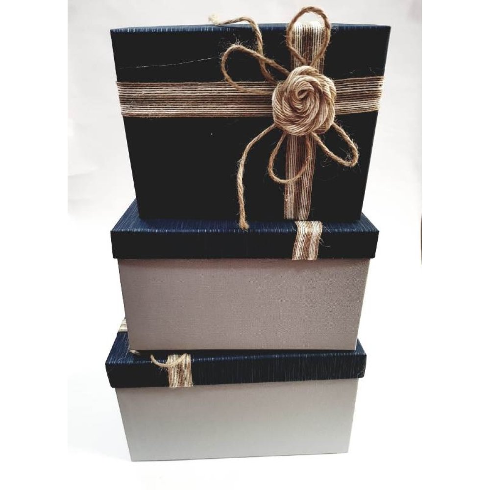 Dikdörtgen Tasarım Hediye Kutuları 3'lü
