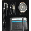 Erkek Saat Tesbih Bileklik Kombini 5'li Set