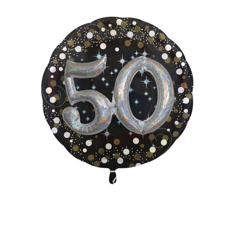 FOLYO BALON SPARKLING BIRTHDAY 50 YAŞ 81X81CM İKİLİ SET ANAGRAM MARKA