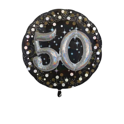 FOLYO BALON SPARKLING BIRTHDAY 50 YAŞ 81X81CM İKİLİ SET ANAGRAM MARKA