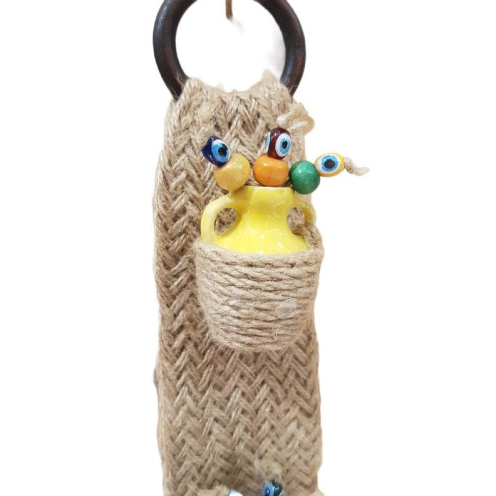 Hasır İpli Asılabilir Nazar Boncuklu Süs