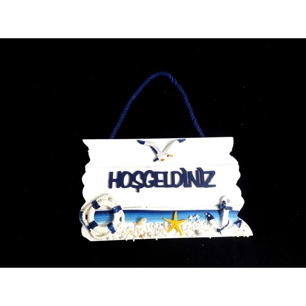 Hoşgeldiniz Dümen Desenli Duvar yazısı