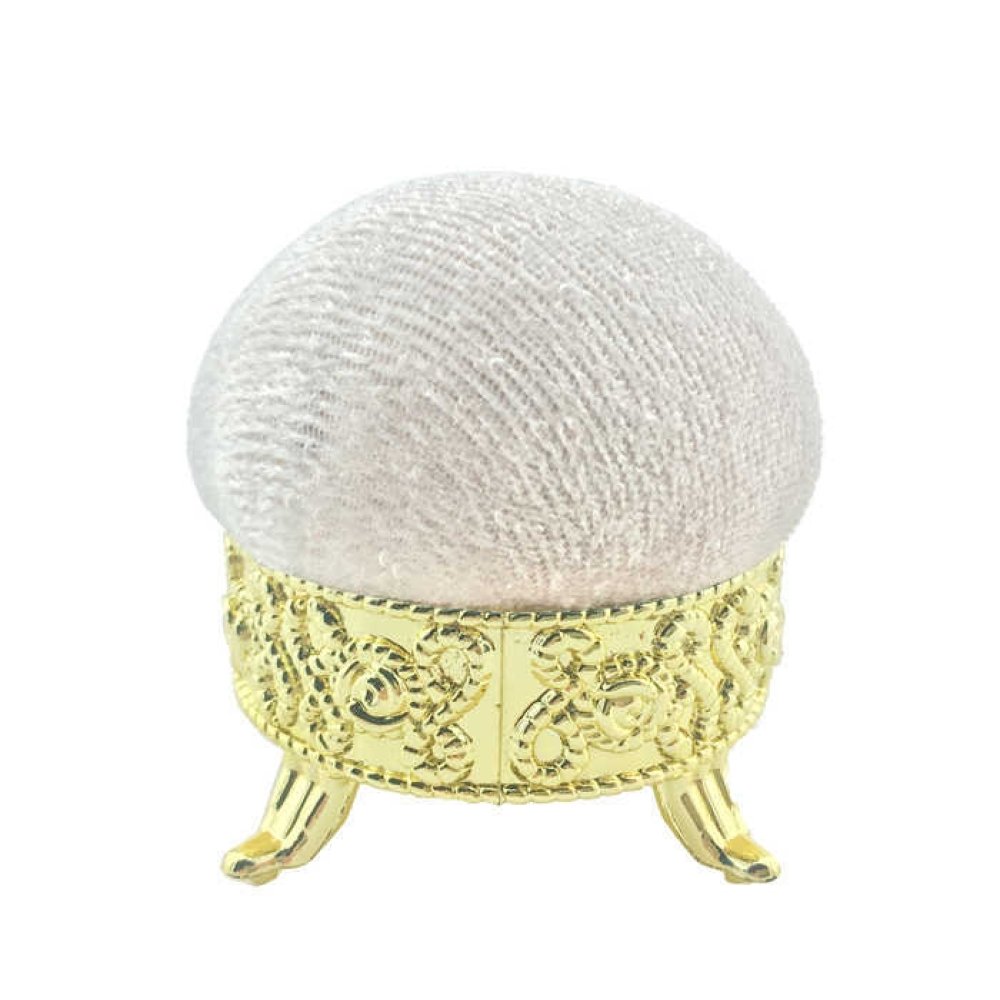 İĞNEDANLIK KADİFE KAPLI BÜYÜK BOY KREM PK:12 KL:336