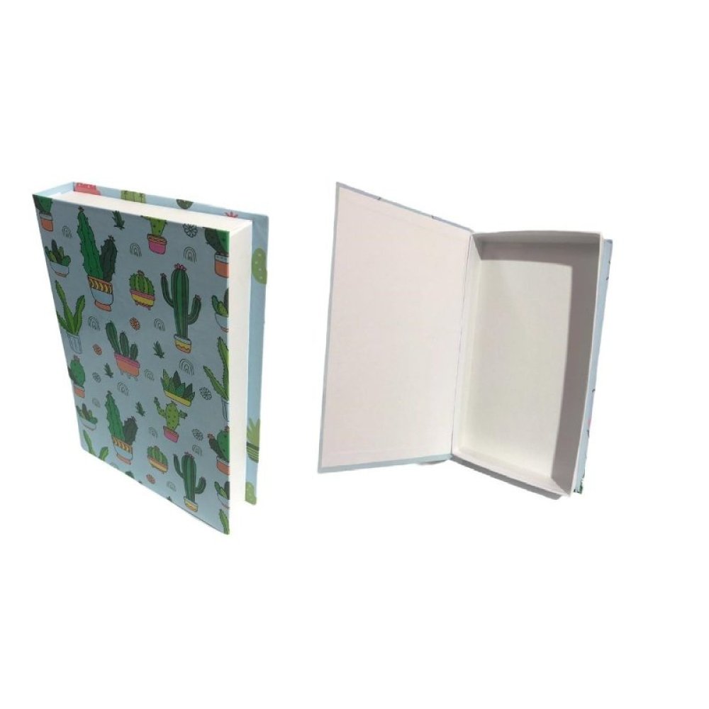 Kitap Tasarımlı Kaktüs Hediye Kutusu