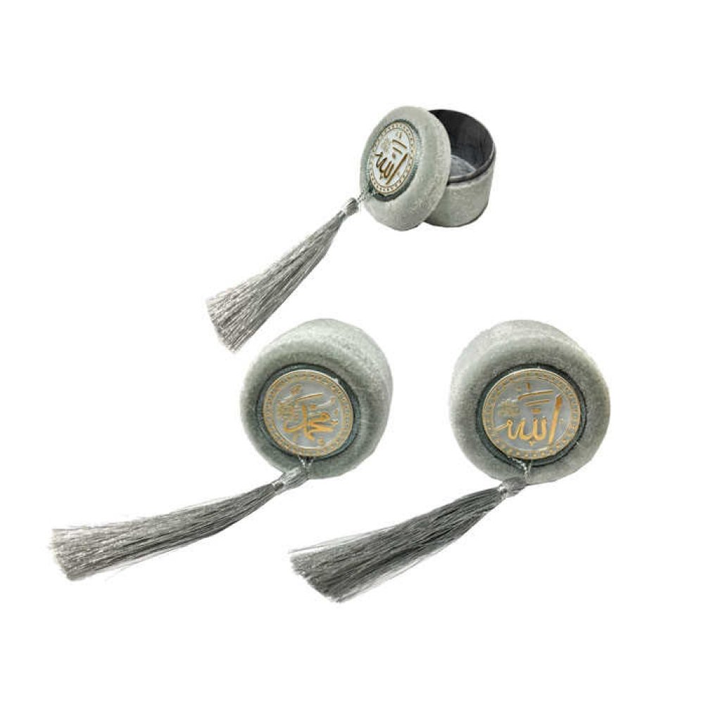 KUTU AYETLİ FLOK KAPLAMA PÜSKÜLLÜ GÜMÜŞ P10-500