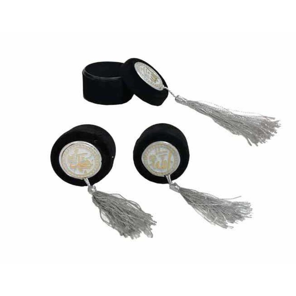 KUTU AYETLİ FLOK KAPLAMA PÜSKÜLLÜ SİYAH P10-500