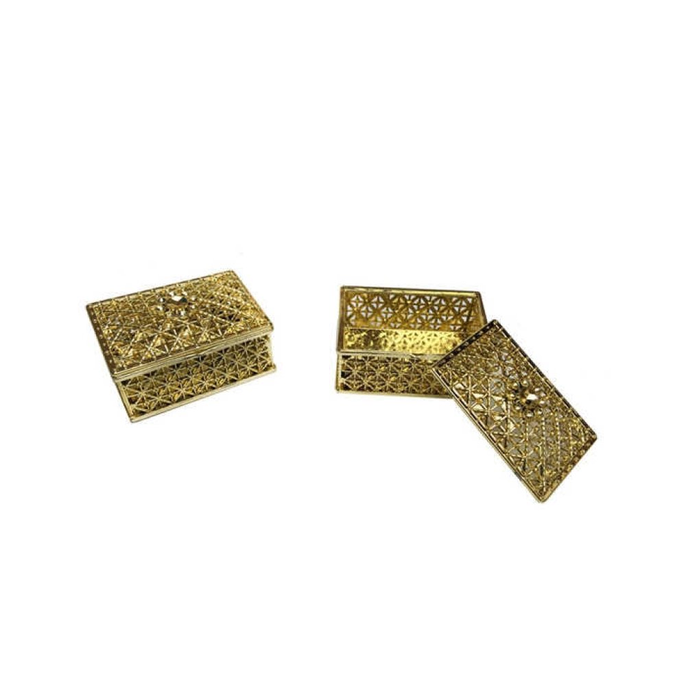 KUTU DİKDÖRTGEN KÜÇÜK ALTIN 6*4cm P10-400