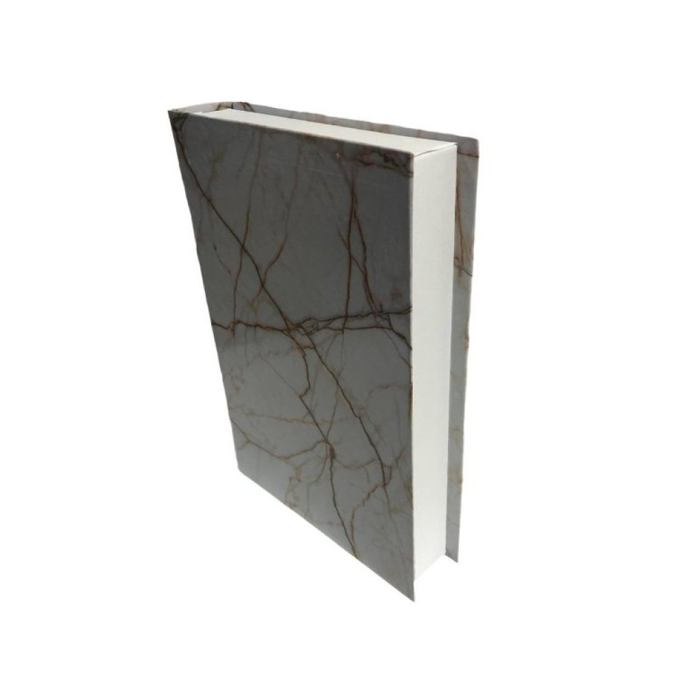 Mermer Desenli Kitap Şeklinde Kutu