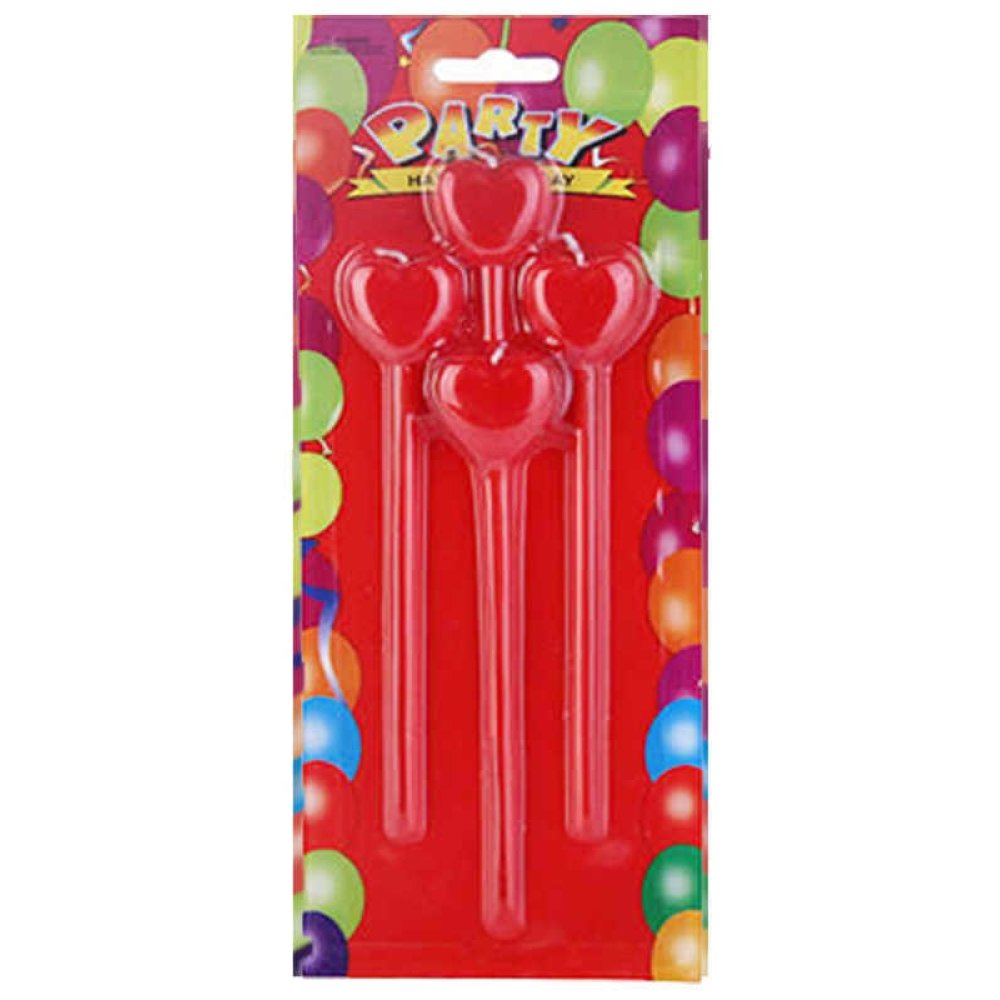 MUM KALPLİ VE ÇUBUKLU KIRMIZI PK:4  KL:144