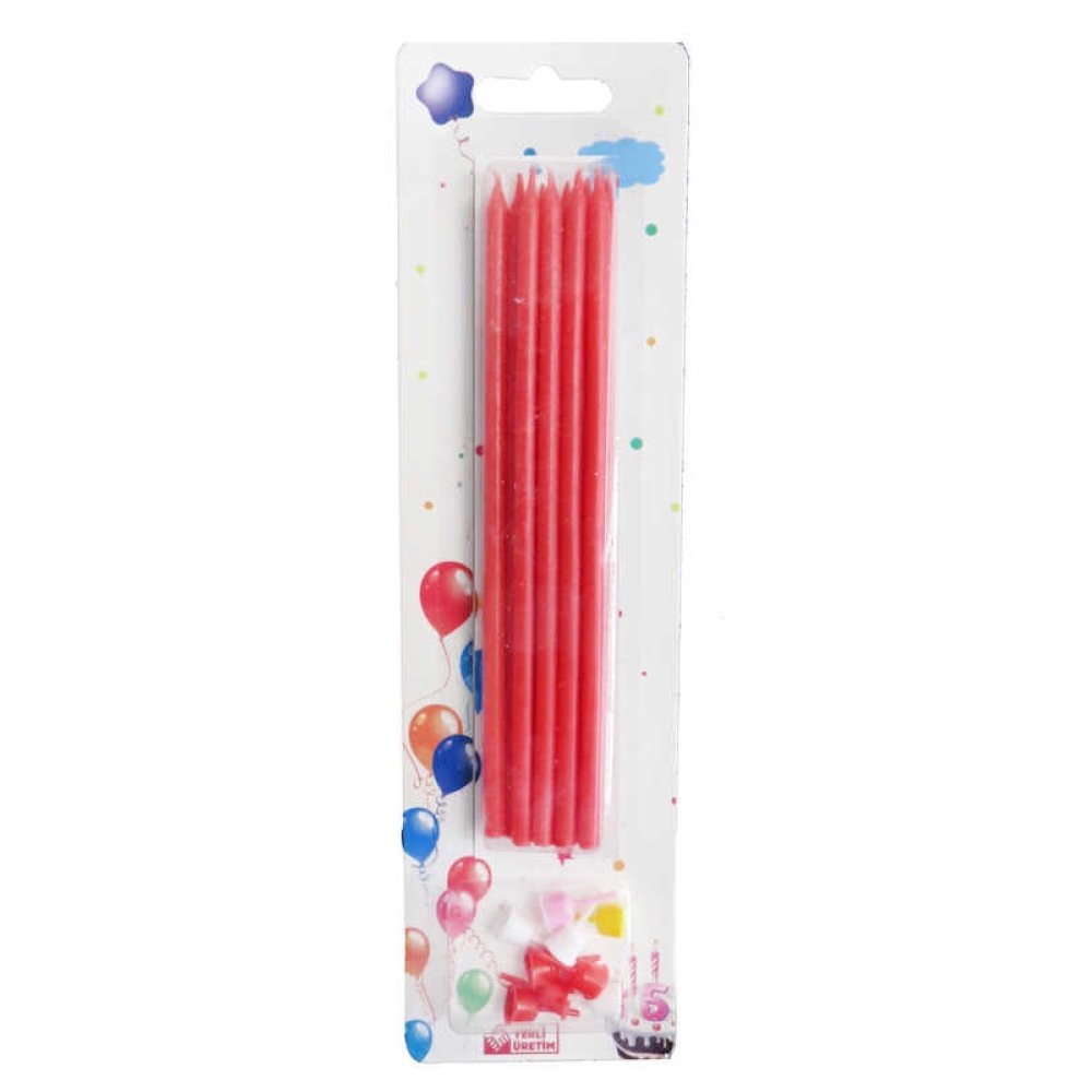 MUM PASTEL 15 CM KIRMIZI PK:10 KL:450