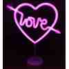 Neon Love Yazılı Masa Lambası