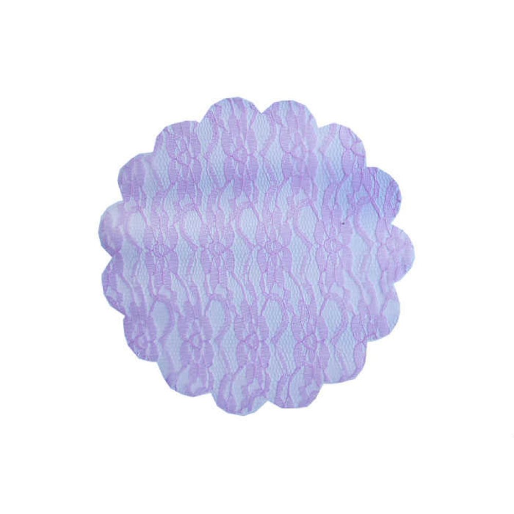 ORGANZE DANTEL DESENLİ PEMBE 22CM P100-100