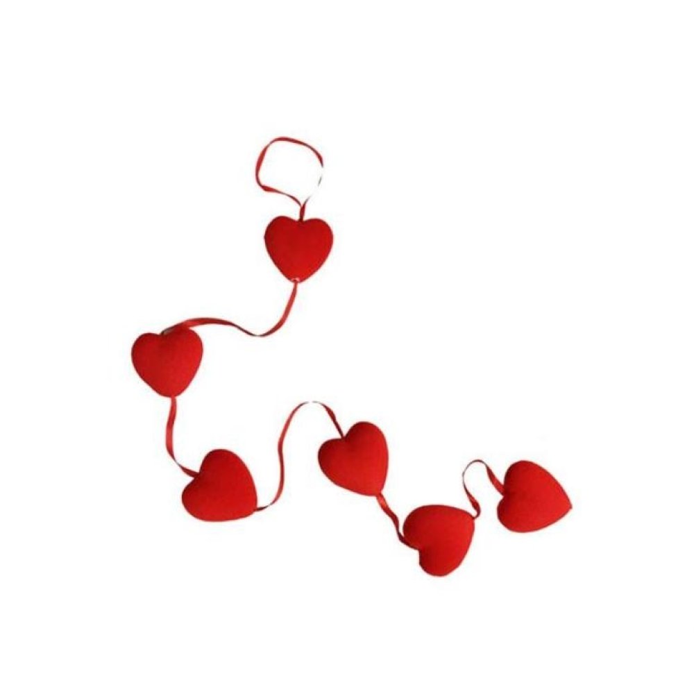 Orta Boy Süs Kalp Flok Kaplama 6' lı Set