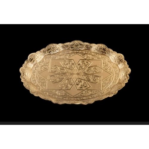 Osmanlı Motifli Zamak Sunum Tepsisi